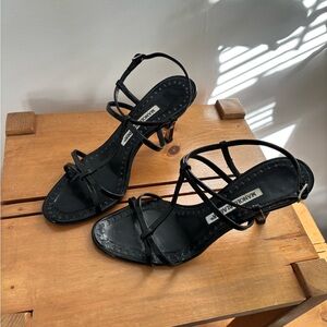Manolo Blahnik - Black Strappy Heels